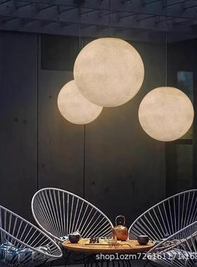 饰月球树玻璃钢吊灯客PMO厅民宿酒灯店艺脂术装灯