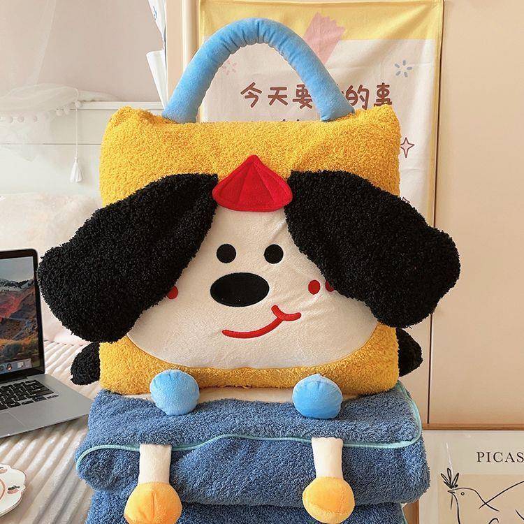 可爱新款多功能毛毯女生居家抱枕被子两用二合一午休毯子抱枕枕头