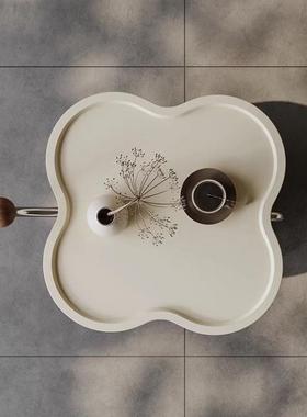 小新款中古风实木可动推车沙发轻奢客DNR厅边家用茶几移茶桌置物