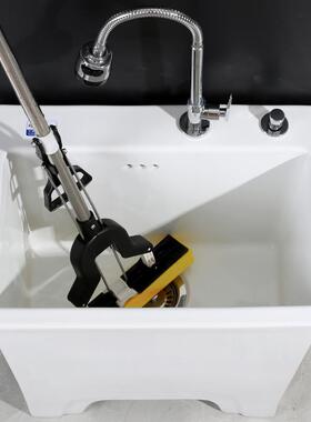 K8家用阳大陶瓷拖把池带加高55275拖布池室外加深墩布池龙头墩号