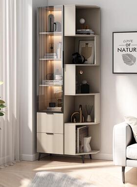 转角柜收纳柜墙角柜厅多客层展柜示置物架拐角简约沙发边YGN角几