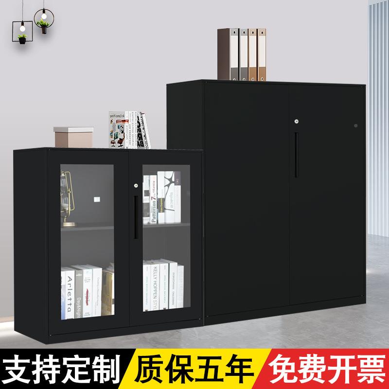 黑储色钢制带办公室文件矮柜财务wjg-001子资料档案柜阳台锁物柜
