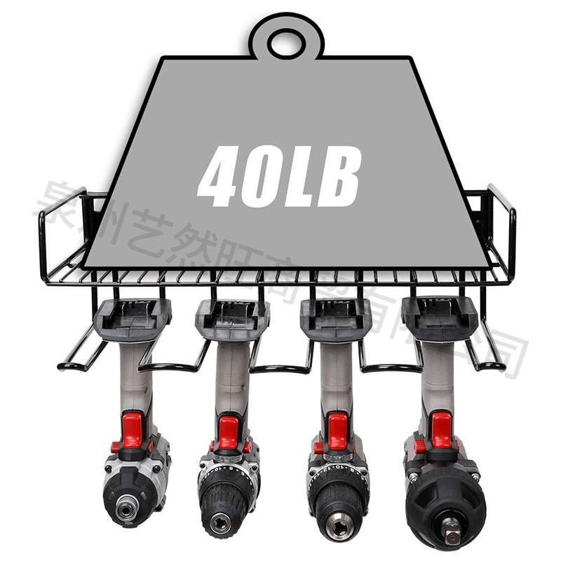 跨境铁艺墙面工具手持工具架收纳架美式墙上壁挂螺钉嵌入式储物架