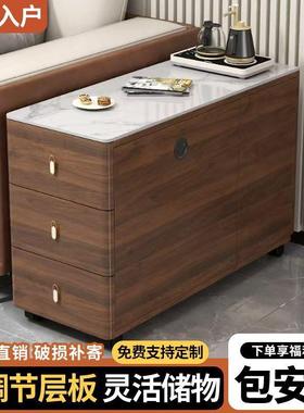 新中式沙发柜侧边边柜边几斗柜客床小头柜可移厅动茶几茶桌茶FYN