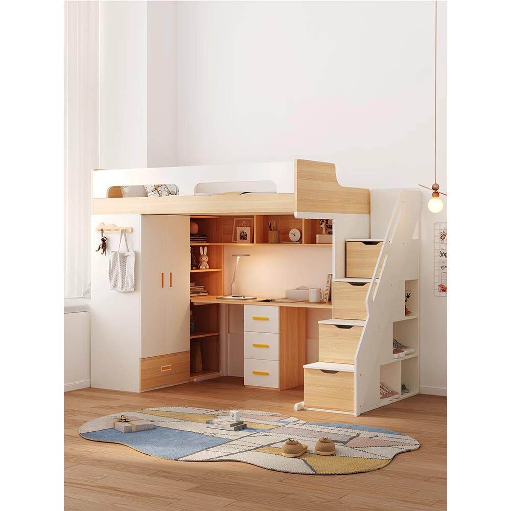 小户书型女童008-81上床下男书桌儿童桌床多功能高架组合床童带衣