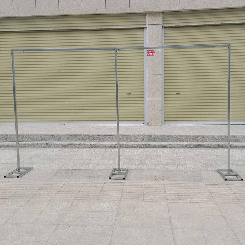 3079婚伸庆缩背景架可升降简易方形架加厚支镀方管婚礼舞锌台厂家