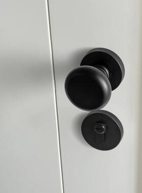 黑色约卧室门锁家分用通用型室内磁门吸静音房DTD锁简体锁木门门