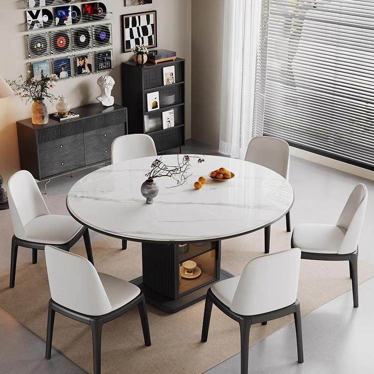 中古风Mr-037型岩板餐可伸缩家用小户黑色木储物桌方圆两用实隐藏,住宅家具,餐桌+餐椅,淘宝优惠券,粉丝福利购,淘宝优惠卷