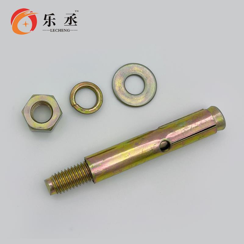 镀整箱国标彩锌膨胀螺丝全拉爆带孔外膨胀头锌小爆炸螺栓M6RBX-M2