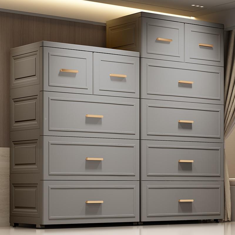 V9N70宽收纳柜柜子屉式衣纳柜收盒抽塑料储QIN物箱置物柜家用床头