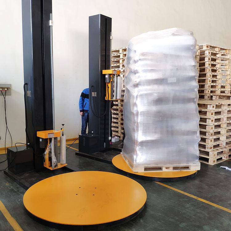 专业设计在线托盘缠绕CYN机M底型叉车型缠绕机标准托盘伸膜包装拉