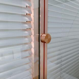 创业园84款108钢办公玻璃隔断墙玫瑰金双玻百叶高隔断铝金合化玻