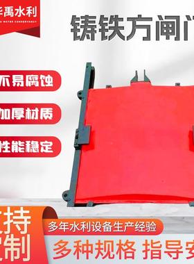 铸铁闸门手电启闭机闸双止水方闸门门库MOW水闸门铸镶铜平铁板闸
