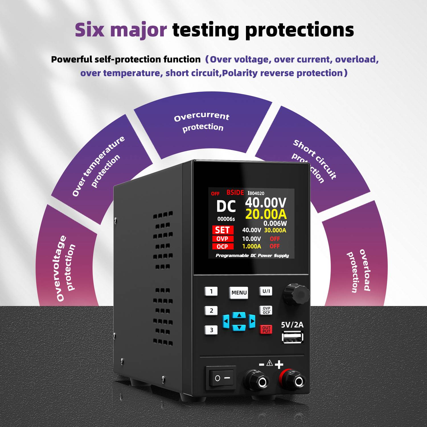 BSIDE可编程直流稳压电源I8手机电脑维修30V10A/40V20A电压可调整