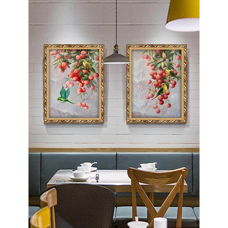 欧式油画荔枝客装饰画餐厅墙厅面壁画过轻大FM702423气奢道挂画美