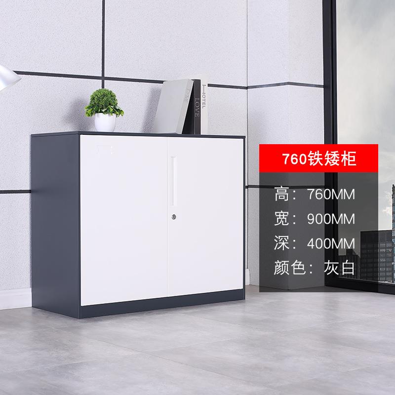 铁加厚薄边皮文件柜拆装钢PS041制套色开门公矮办柜档案柜储物柜