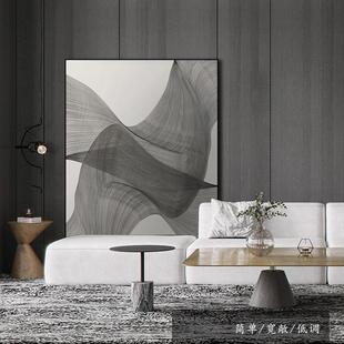 简约厅白装饰画幅铝合金抽客象画黑线条玄关画ali-6435工业风挂画