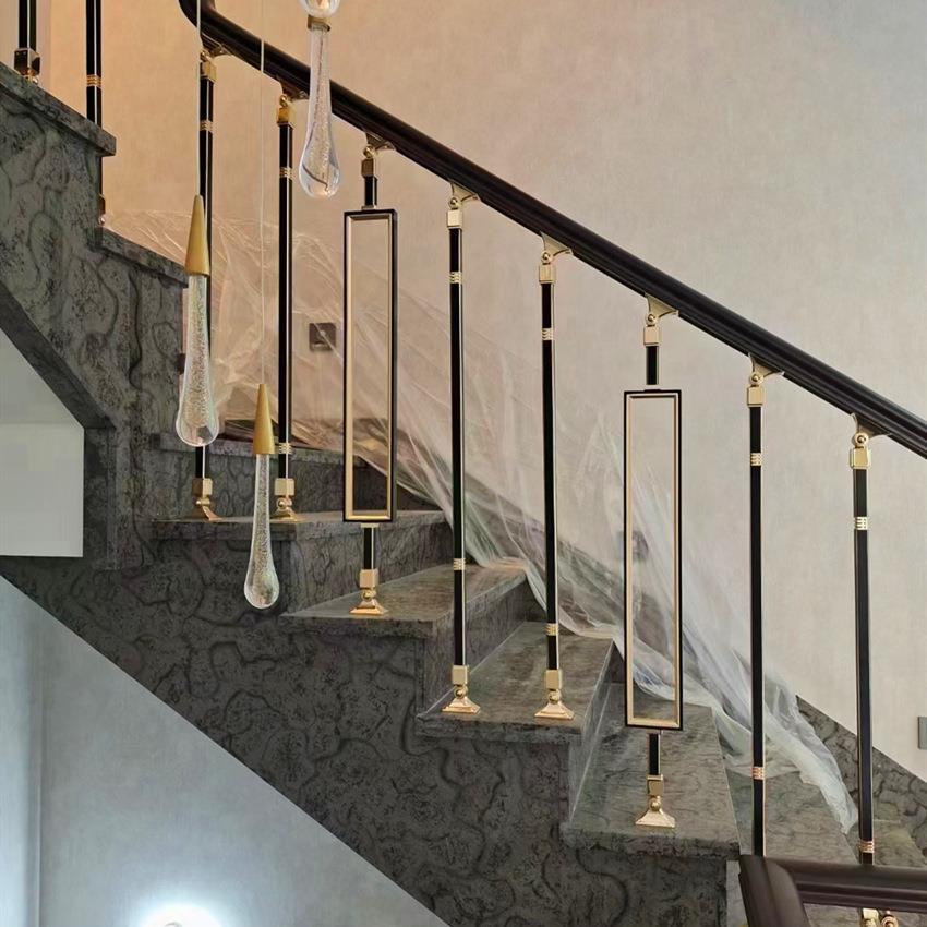 简约工艺楼栏梯扶手护栏室梯内别墅住宅DXC公寓楼走廊扶手立柱铝