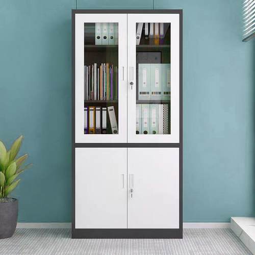 办公双开门文档案资财收务凭证纳更衣柜铁皮文件料柜矮柜抽室屉储