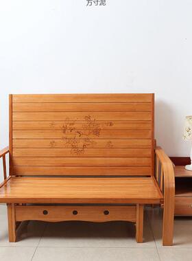 折叠沙发床两用双人可单人竹厅多功FVV能床客家用经济型推拉简易