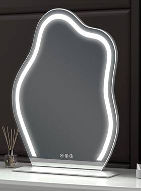 妆热销好莱坞桌妆镜台式面镜子云朵好PJQ化莱坞化镜带灯