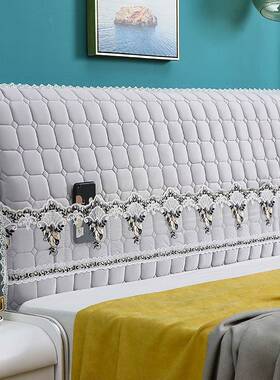 金丝绒全包弹力床头套罩纯色布艺F76H9HSH皮床板床.51.8米居1家布