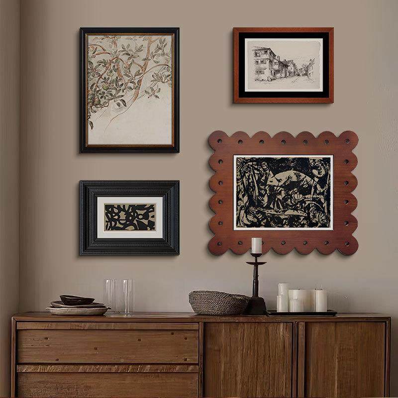 B-497中古老钱风抽艺象术客厅装饰画法式古复小众卧室壁玄关组合