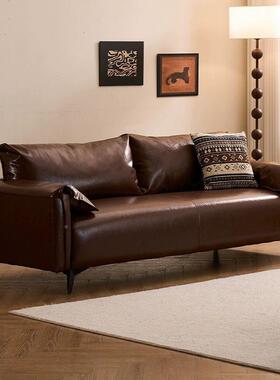 黑色接待小GNI艺沙发小户型客厅皮轻奢复服装店古沙发公寓双三人