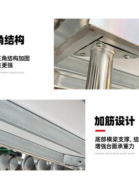 不钢三厨房工作层台专用商用操作方台长形灶台饭店切HIU菜台锈桌