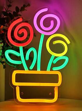 牌led霓虹发光字母鲜花IYS灯门店招广告牌标志灯性装饰灯雕刻牌