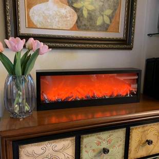 仿真围火火焰灯饰假火焰壁炉灯摆AUE件炭火焰氛灯火炉装 客厅气氛