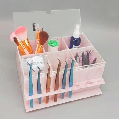 亚克力嫁接假带睫工具收纳盒化妆毛刷睫刷镊毛子桌面防GU259986尘