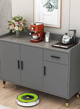 岩板餐边柜简墙约代茶物水柜现轻奢储柜厨房碗橱柜客厅一体GVT靠