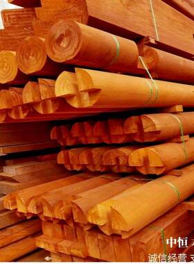 非洲菠萝古格园林建料洲菠萝格圆木扶手车NJA柱菠萝格实木地非板