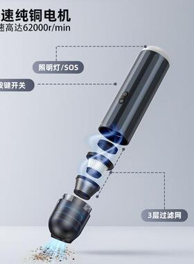 新品P15载吸尘0器100无0Pa多RZP功能线户外充气吸吹一体车用吸尘