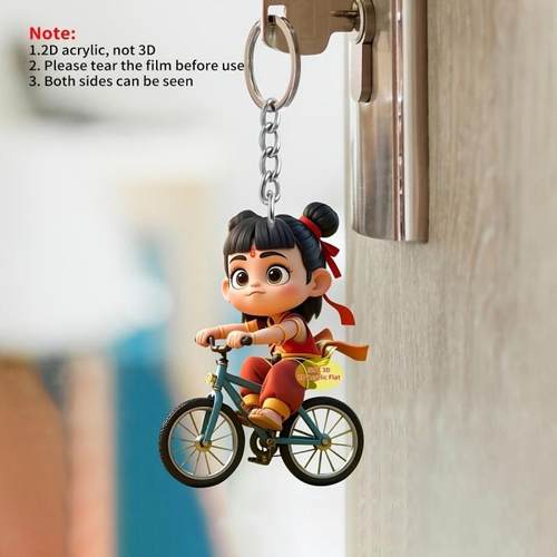 新款哪吒钥匙扣家居装挂饰2件爆款1精致205年克力骑亚车