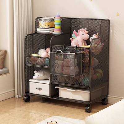 儿童用玩具收分纳架落地多ADB层家宝宝置物娃娃架简易储类整理箱
