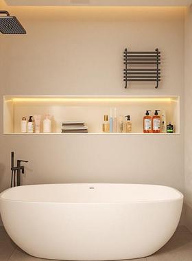 奶柜油风不锈钢壁龛隔壁带门龛嵌入成品卫生JQC间浴室璧板龛白色3