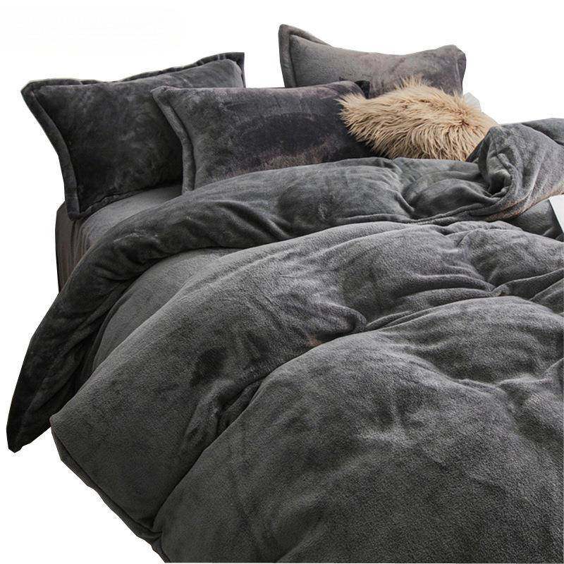 冬珊绒瑚冬被被子宿季加厚保暖舍被套一体PJ#84503全套一整套被褥