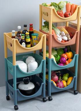 菜厨置物架落地AL100072多层水蔬菜房架果子用品篮子储物筐玩具收
