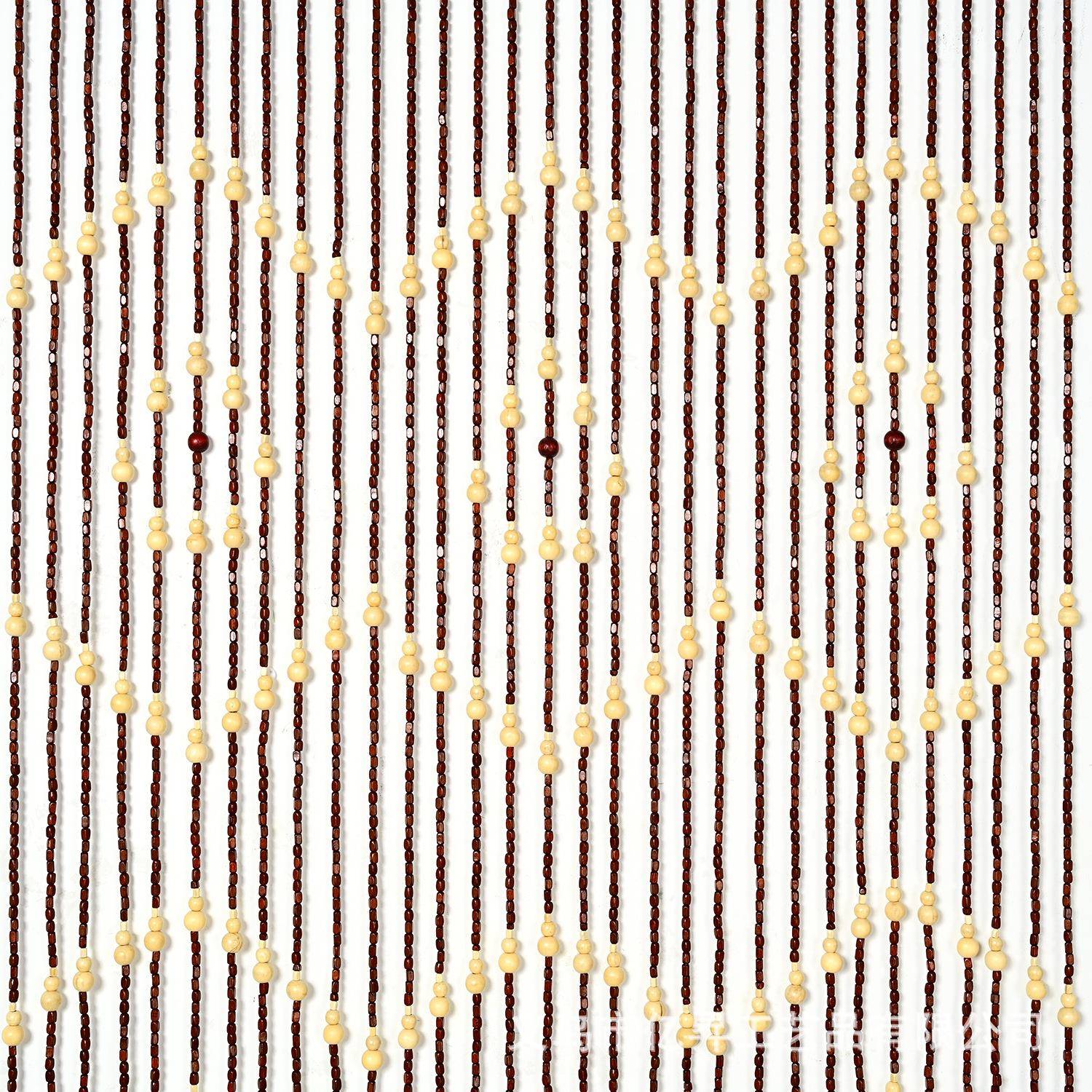 中式实木帘门客帘菱珠屏形风隔断家用厅卫生间珠链过道帘子免ZFQ