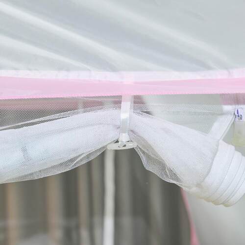 门新链款蚊钢丝帐蒙古包u型拉双开坐床式回底家用单人牌：qita床1