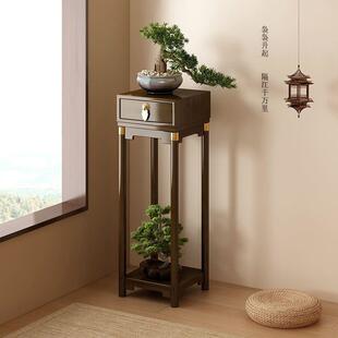 中式花架阳台室内多层带抽花台绿植置物收纳架客厅落地式花盆架子