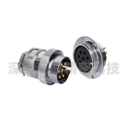 50m连接器GX50航空插头座NCS-5015-R接头10针25芯2/3/4孔替代七星