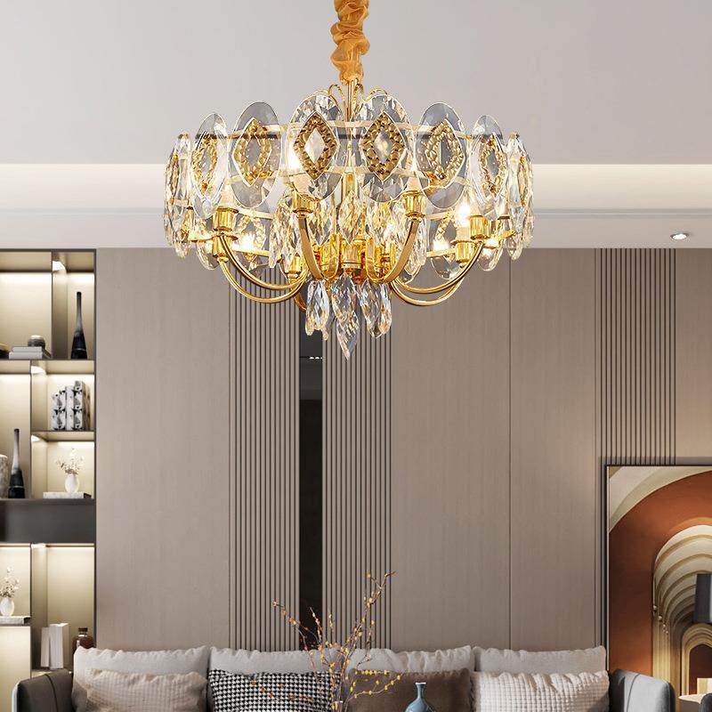 后现代轻奢风圆形水晶吊灯客厅灯网红港式现代简约别墅样板卧室灯,畜牧/养殖物资,畜牧/养殖器械,淘宝优惠券,粉丝福利购,淘宝优惠卷