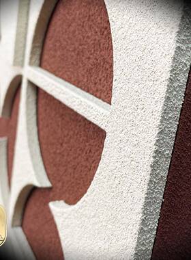 挂画肌理手工几何风竖式高级实物寂黑白抽象立体砂岩侘极简画蓝色