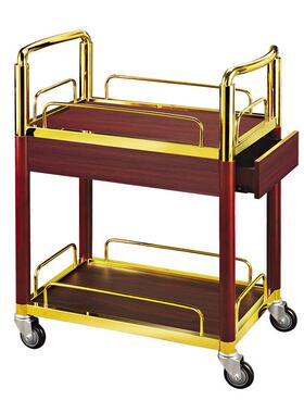 南方酒店用品C-83酒店餐厅私厨备餐车服务车双层火锅配送车镜金色