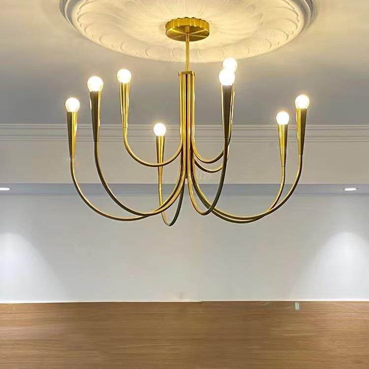 北欧客厅主灯中古风轻奢美式法式复古卧室设计师蜡烛餐厅吊灯