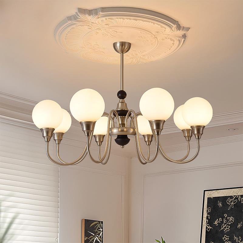 中古法式玻璃卧室吊灯北欧简约客厅餐厅书房衣帽间设计师艺术灯具