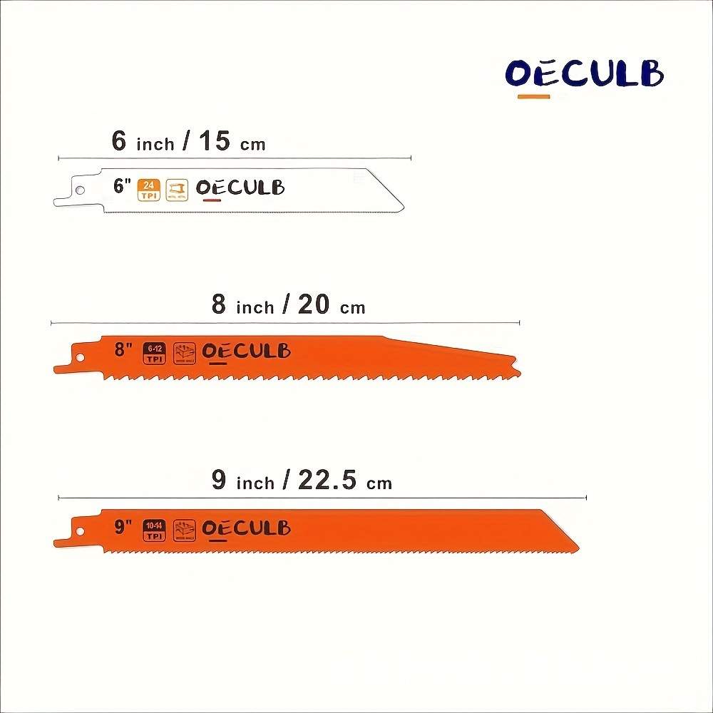 16pcs往复锯条套装，BIM和HCS材质，切割金属，钉嵌，木塑料等